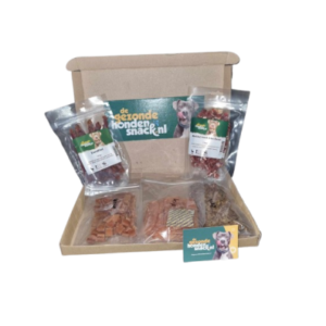 Beloningsbox voor hondentraining met natuurlijke snacks