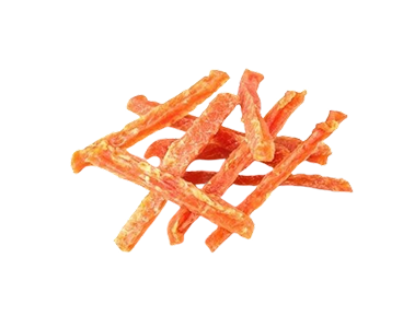 Kipstrips, natuurlijke en eiwitrijke hondensnack voor honden.