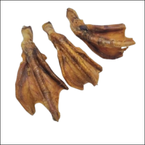 Eendenpoten, natuurlijke hondensnack van eend voor honden.